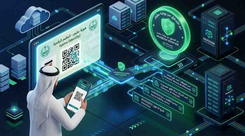Absher and Muqeem akama validity and huroob status online tracking