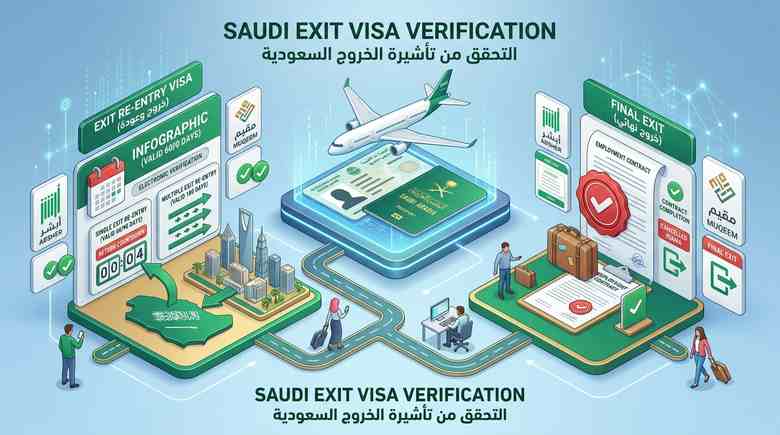খুরুজ আওদা ও ফাইনাল এক্সিট ভিসা যাচাই exit reentry visa status check saudi iqama