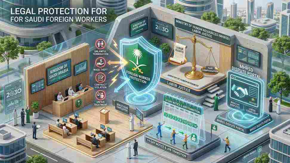 The 14-day safety notice in the kafala process and a legal shield against retaliation by dishonest employers.