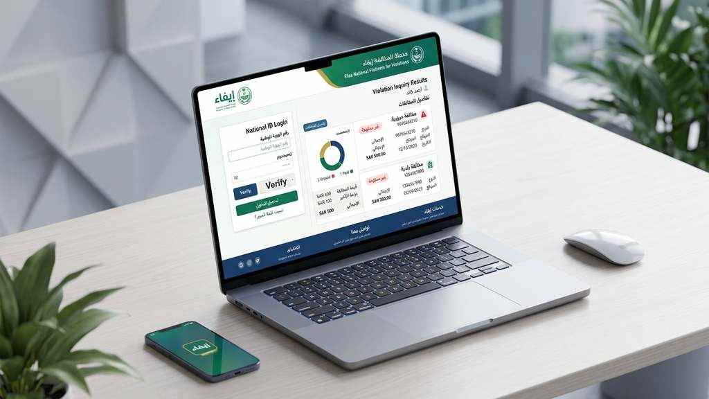 Easy interface for Iqama-based fine search through the Efaa web portal.
