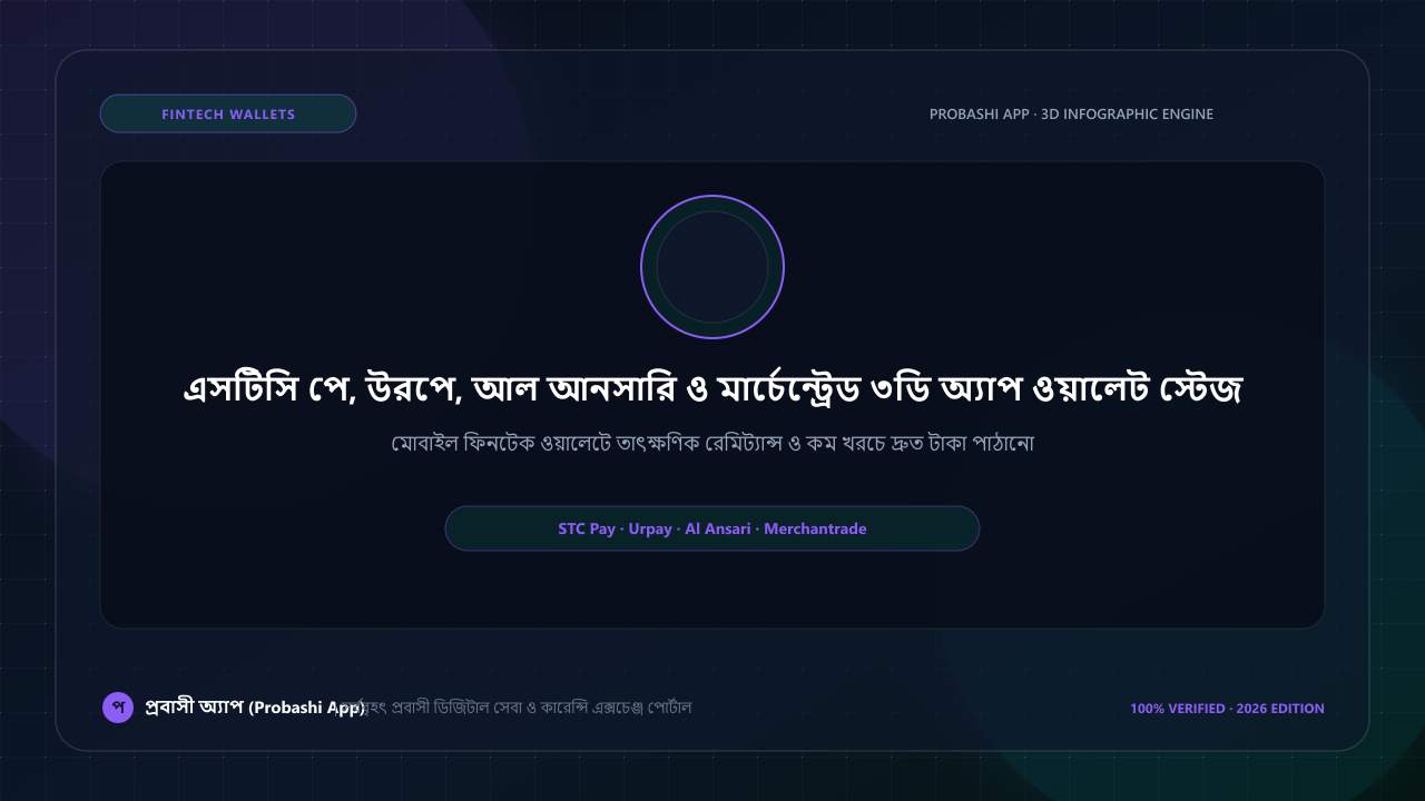 এসটিসি পে, উরপে, আল আনসারি ও মার্চেন্ট্রেড ৩ডি অ্যাপ ওয়ালেট স্টেজ