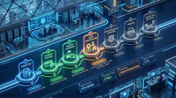 police clearance check online bangladesh status tracker pipeline 7 stages