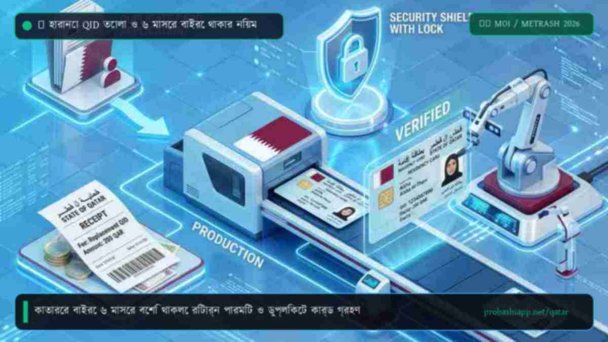 কাতার আইডি হারালে করণীয় এবং ৬ মাসের বেশি দেশে থাকার নিয়ম