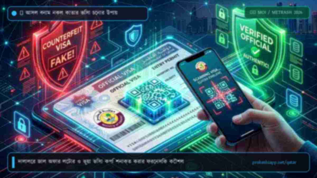 কাতারের আসল ও নকল ভিসা চেনার উপায় এবং দালাল প্রতারণা রোধ
