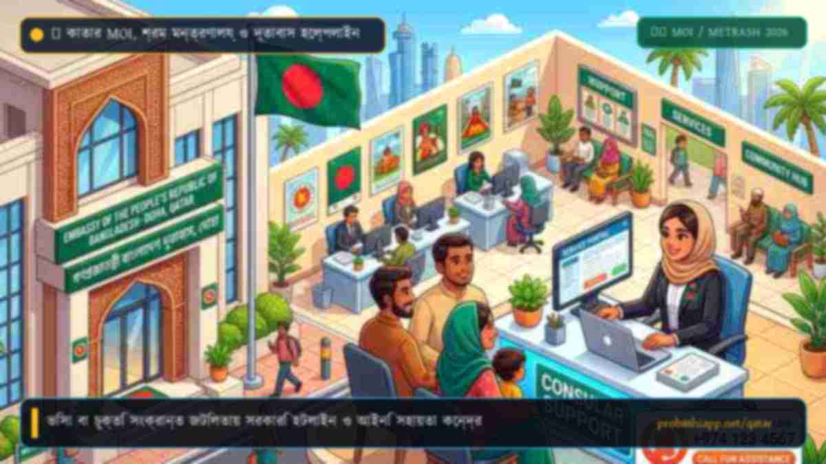 কাতার ভিসা সমস্যায় স্বরাষ্ট্র মন্ত্রণালয় ও বাংলাদেশ দূতাবাসের সহায়তা