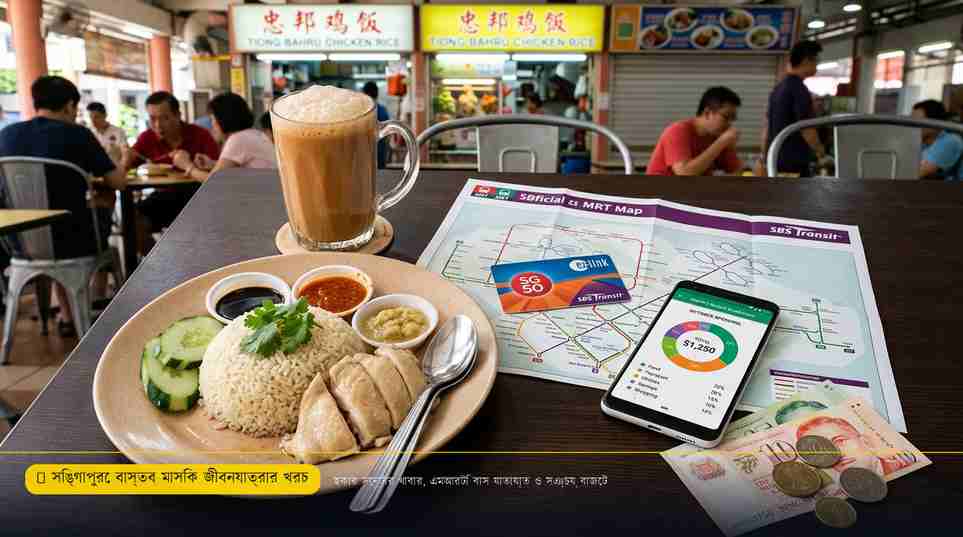সিঙ্গাপুরে প্রবাসীদের বাস্তব জীবনযাত্রার ব্যয় ও মাসিক খরচের হিসাব ২০২৬
