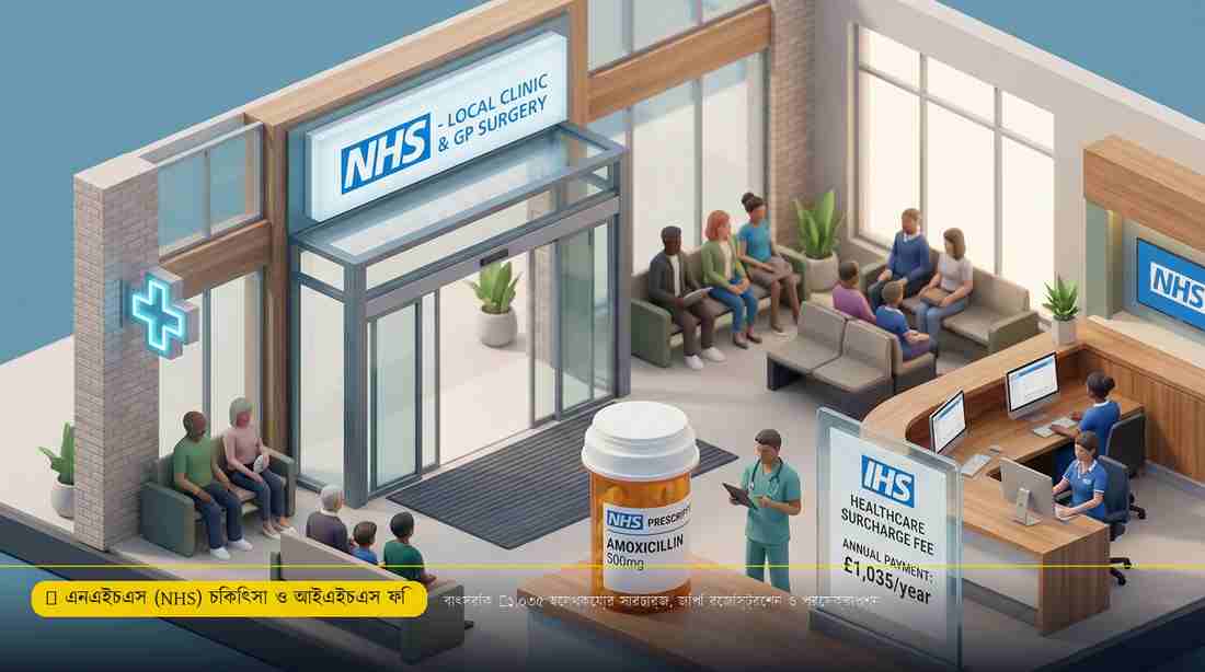 যুক্তরাজ্যে NHS চিকিৎসাসেবা ও IHS হেলথকেয়ার সারচার্জ কাঠামো ২০২৬